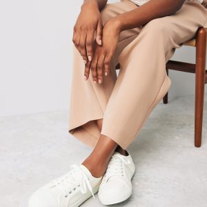 MUCHU8657 White Canvas Baseball Trainers