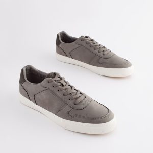 MUCHU8634 Grey Lace-Up Low Trainers