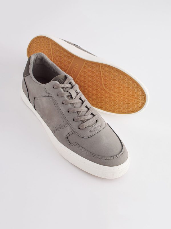 MUCHU8634 Grey Lace-Up Low Trainers - Image 4