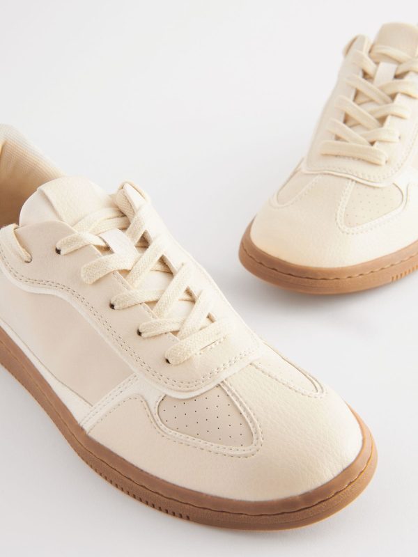 MUCHU8649 Natural Lace-Up Trainers - Image 9
