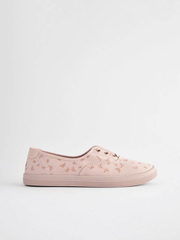 MUCHU8650 Print Embroidered Laceless Canvas Slip-On Trainers - Image 4