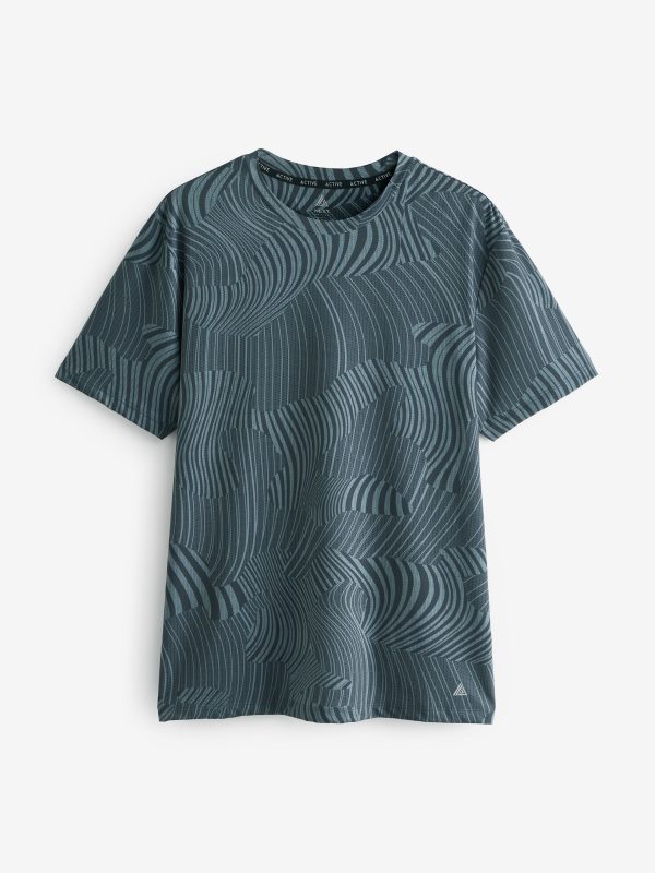MUCHU8675 Monochrome Active Gym Printed Training T-Shirt - Image 6