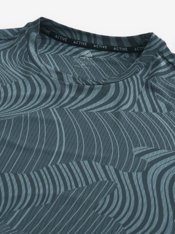 MUCHU8675 Monochrome Active Gym Printed Training T-Shirt - Image 7