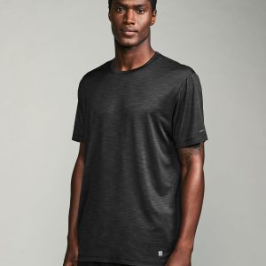 MUCHU8668 Black Short Sleeve Workout T-Shirt