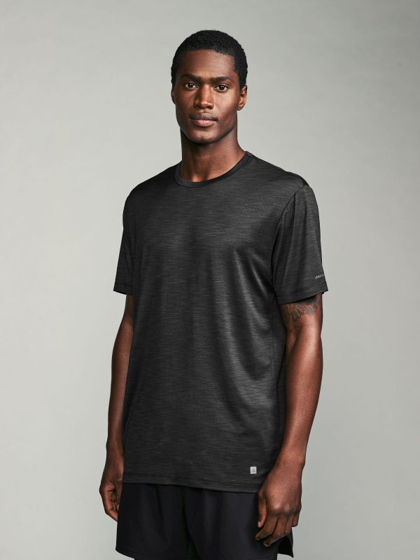 MUCHU8668 Black Short Sleeve Workout T-Shirt