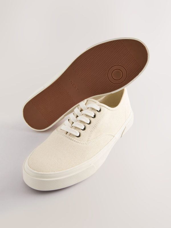 MUCHU8633 Cream Classic Canvas Pumps - Image 6
