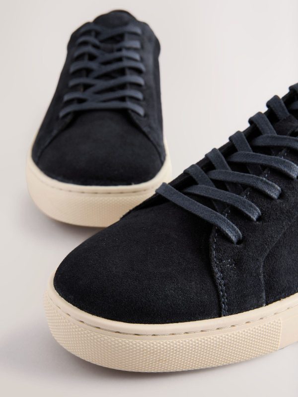 MUCHU8641 Navy Leather Trainers - Image 3