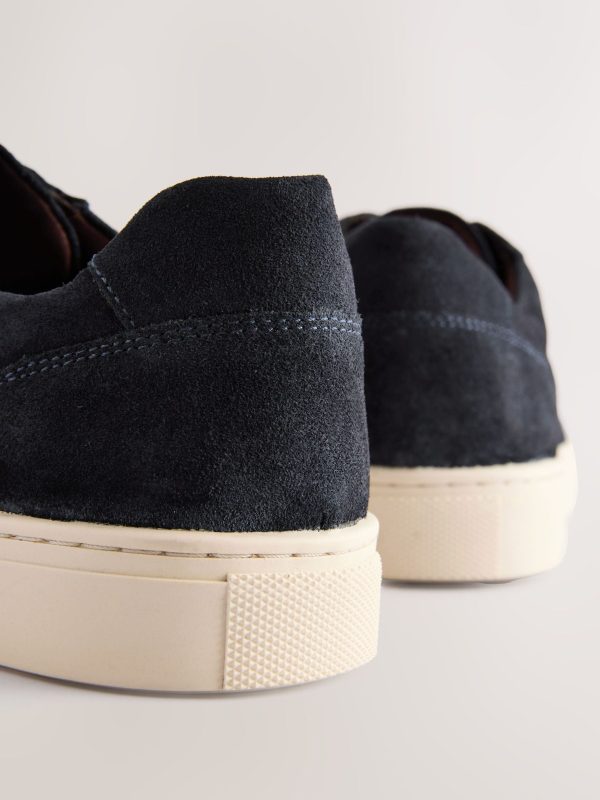 MUCHU8641 Navy Leather Trainers - Image 4