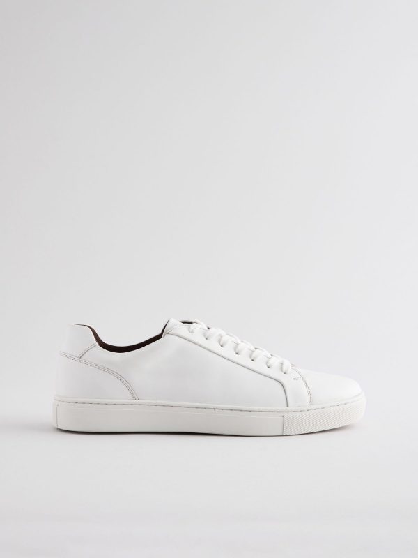 MUCHU8643 White Leather Trainers - Image 2