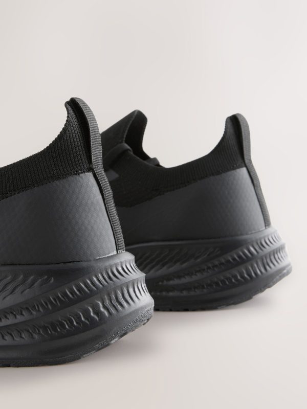 MUCHU8639 Black Knitted Trainers - Image 4