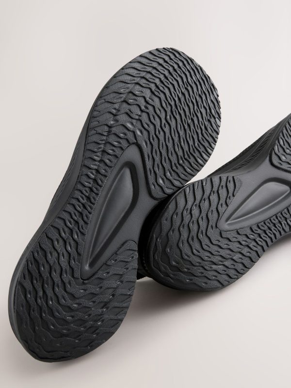 MUCHU8639 Black Knitted Trainers - Image 5
