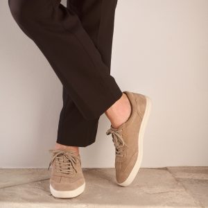 MUCHU8637 Neutral Suede Smart Trainers
