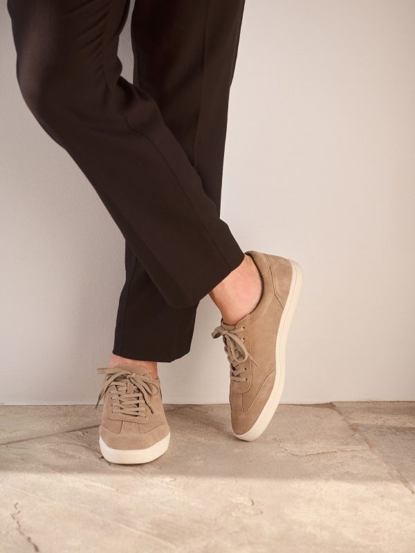 MUCHU8637 Neutral Suede Smart Trainers