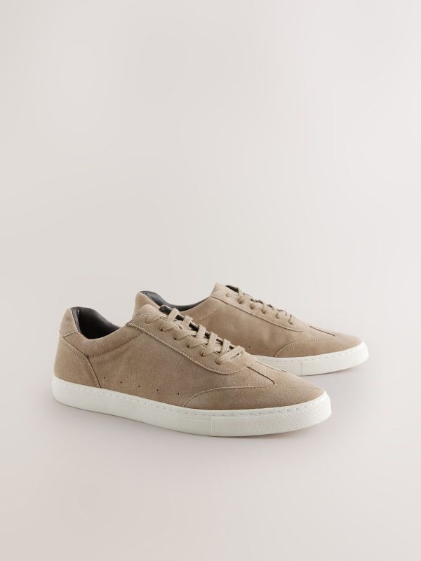 MUCHU8637 Neutral Suede Smart Trainers - Image 3