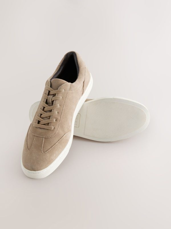 MUCHU8637 Neutral Suede Smart Trainers - Image 5