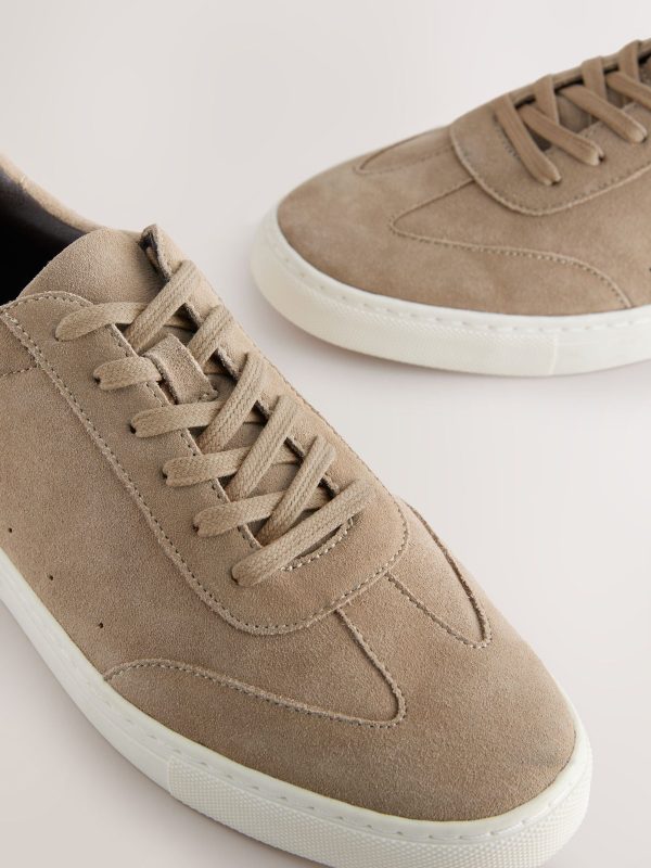 MUCHU8637 Neutral Suede Smart Trainers - Image 6