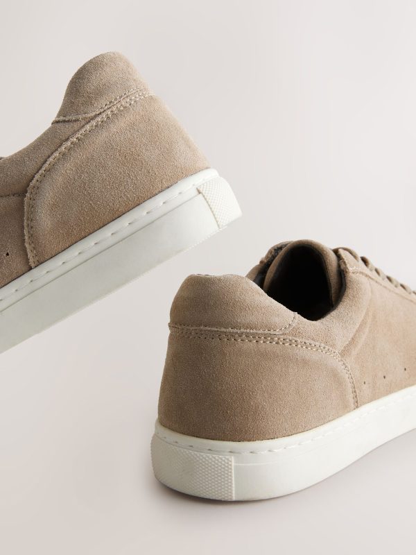 MUCHU8637 Neutral Suede Smart Trainers - Image 7