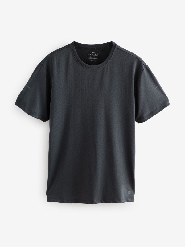 MUCHU8678 Slate Grey Active Jacquard T-Shirt - Image 7