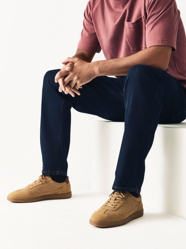 MUCHU8644 Tan Brown Casual Knitted Trainers