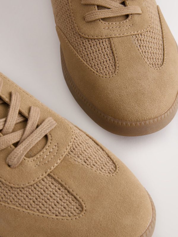 MUCHU8644 Tan Brown Casual Knitted Trainers - Image 4