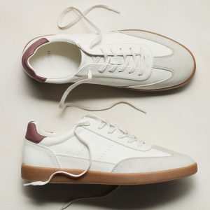 MUCHU8638 Cream T-Bar Low Trainers