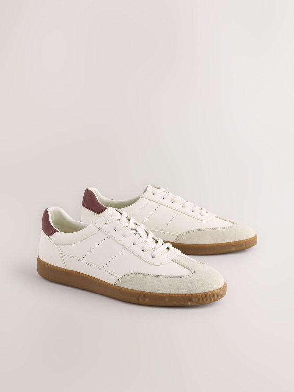 MUCHU8638 Cream T-Bar Low Trainers - Image 3