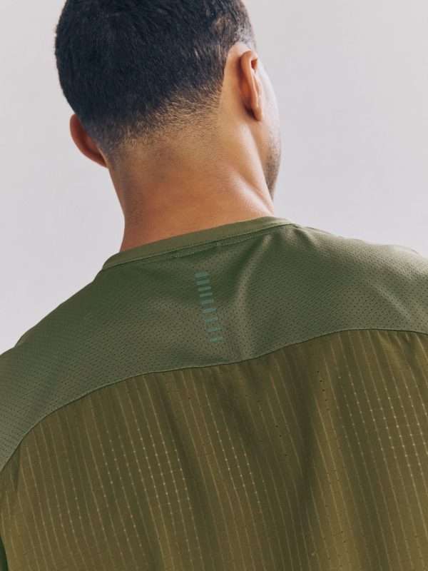 MUCHU8677 Khaki Green Active T-Shirt with Contrast Back Panel - Image 6