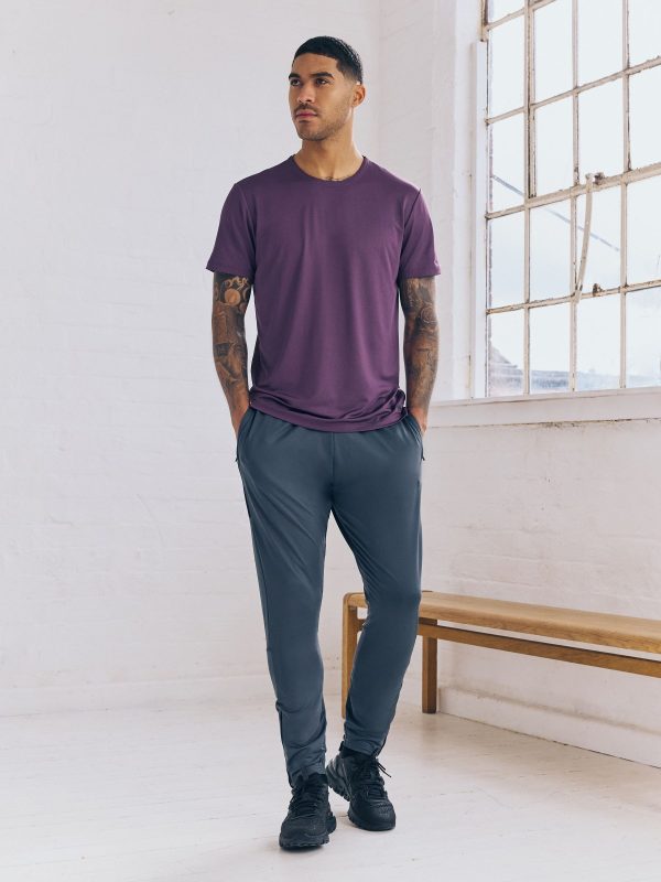 MUCHU8680 Purple Active T-Shirt with Contrast Back Panel - Image 3