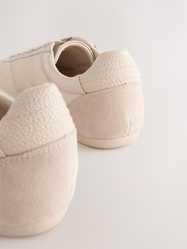 MUCHU8647 Oyster Satin Lace Up Trainers - Image 5