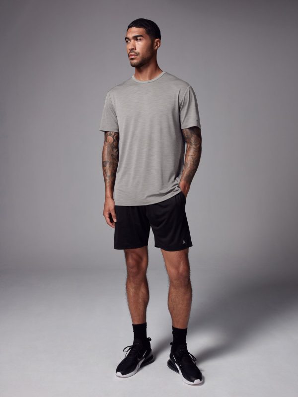 MUCHU8673 Neutral Stone Active Gym Training T-Shirt - Image 2