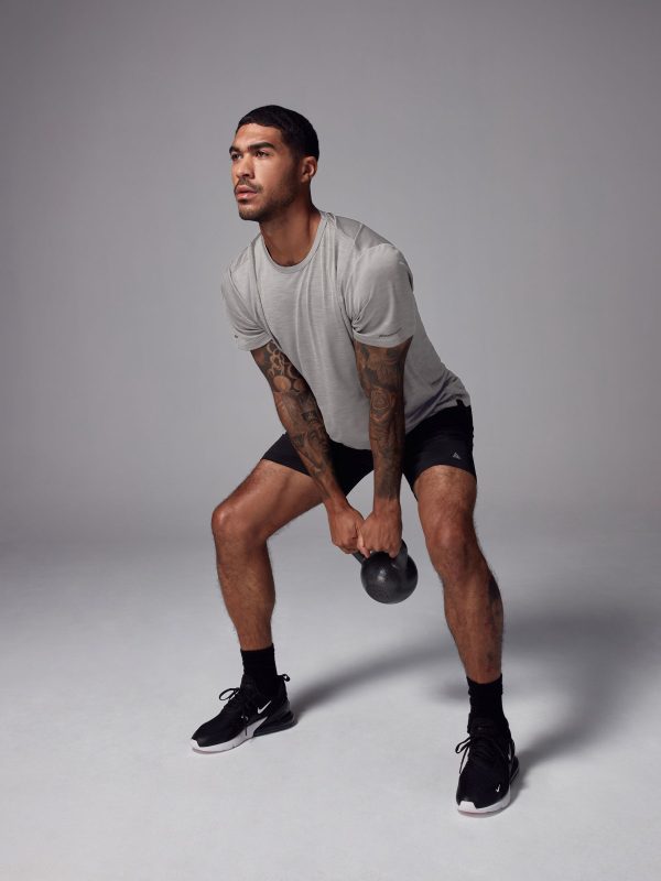 MUCHU8673 Neutral Stone Active Gym Training T-Shirt - Image 4