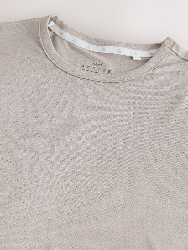 MUCHU8673 Neutral Stone Active Gym Training T-Shirt - Image 9