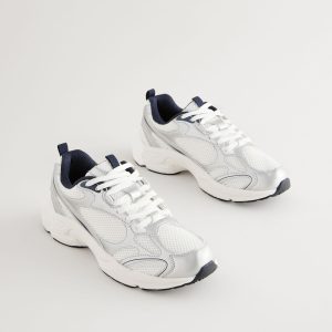 MUCHU8658 White Dad Chunky Trainers