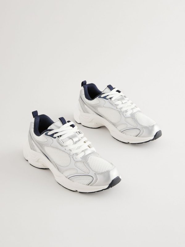 MUCHU8658 White Dad Chunky Trainers