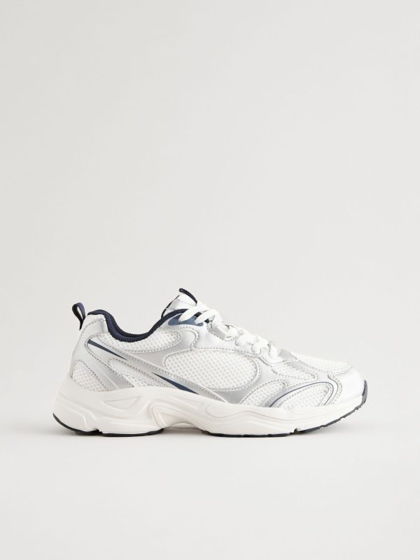 MUCHU8658 White Dad Chunky Trainers - Image 2