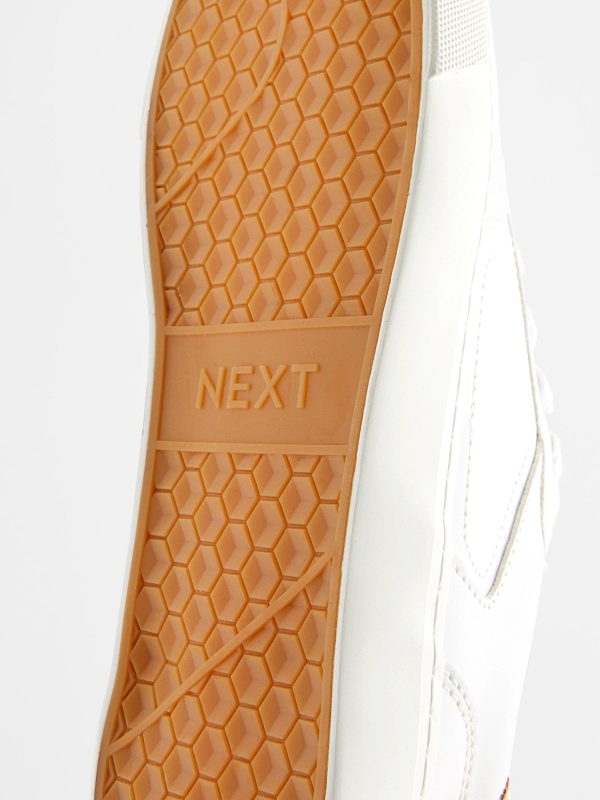 MUCHU8640 White Lace-Up Low Trainers - Image 6