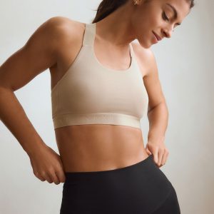 MUCHU8669 Stone Active Sports Low Impact Ultimate Comfort Crop Top