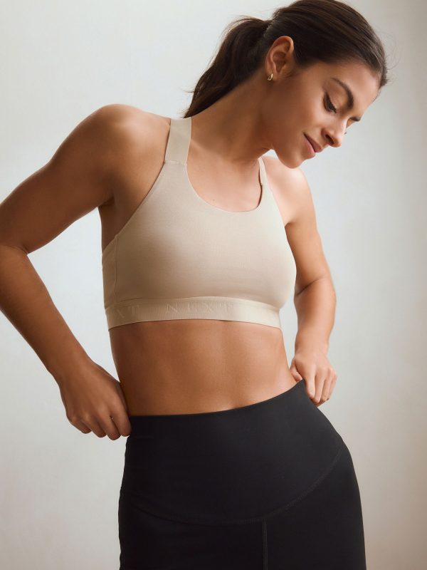 MUCHU8669 Stone Active Sports Low Impact Ultimate Comfort Crop Top