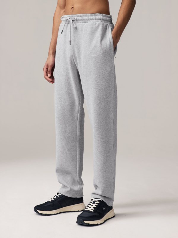 MUCHU8682 Grey Smart Textured Joggers