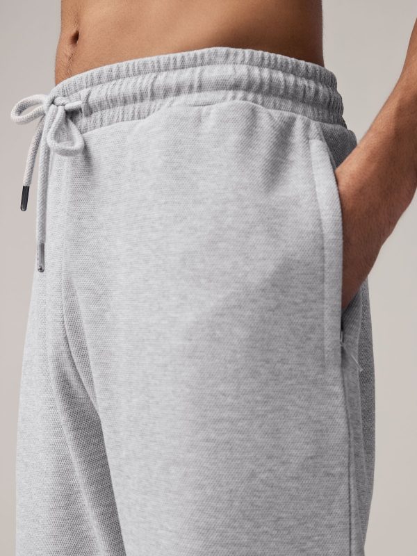 MUCHU8682 Grey Smart Textured Joggers - Image 2