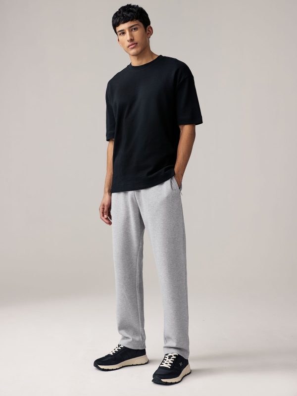 MUCHU8682 Grey Smart Textured Joggers - Image 3