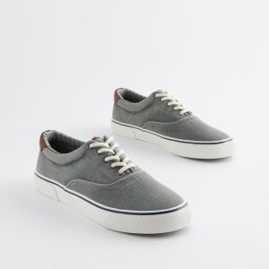 MUCHU8636 Grey Classic Canvas Pumps