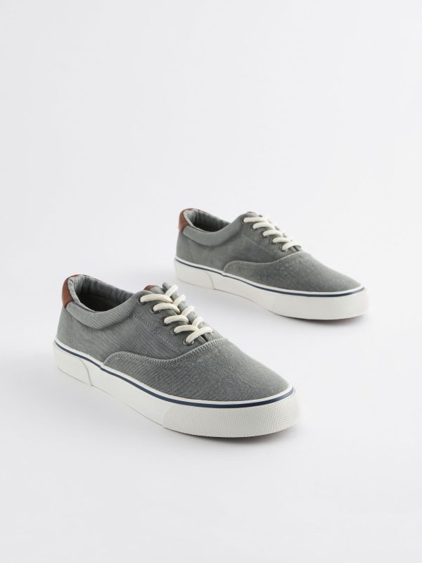 MUCHU8636 Grey Classic Canvas Pumps