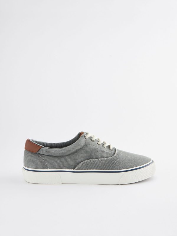 MUCHU8636 Grey Classic Canvas Pumps - Image 4