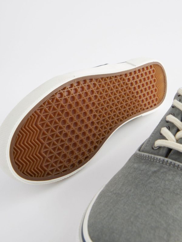 MUCHU8636 Grey Classic Canvas Pumps - Image 5
