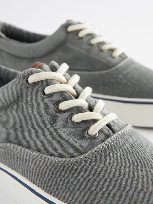 MUCHU8636 Grey Classic Canvas Pumps - Image 6